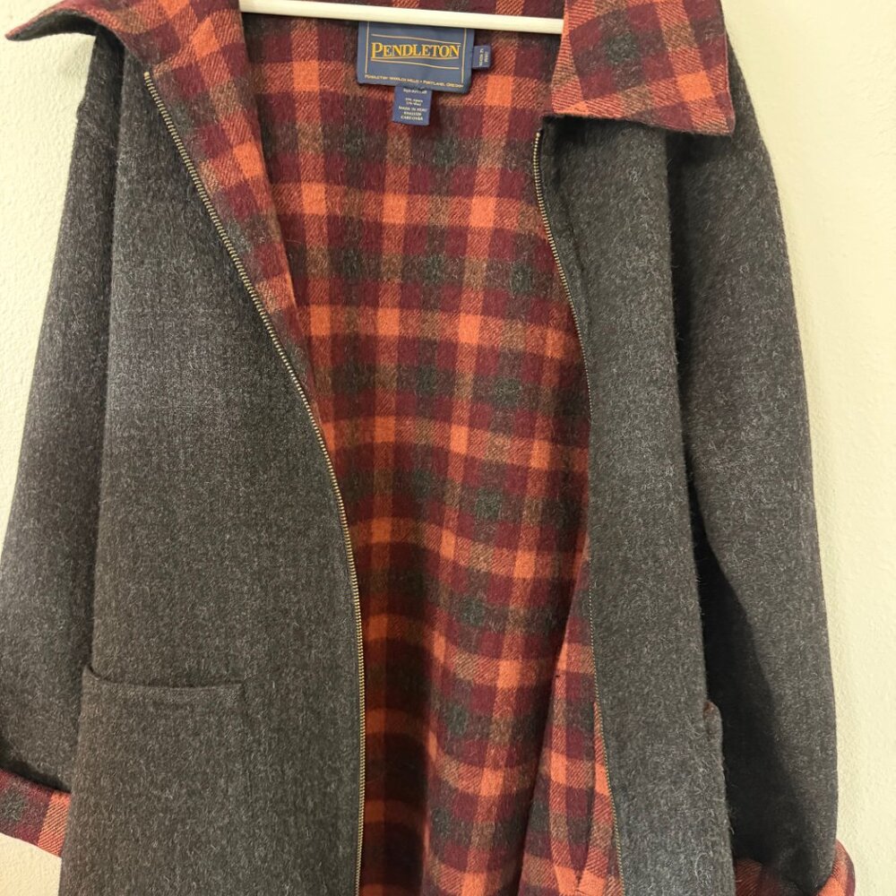 Pendleton- Alpaca Reversible Car Coat- Lightweigh… - image 2